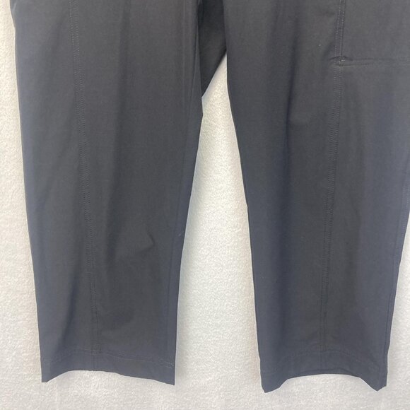 NWT Women's Nylon Travel Pants 16P Black Stretch Zip Pocket Elastic Performance - Picture 8 of 16